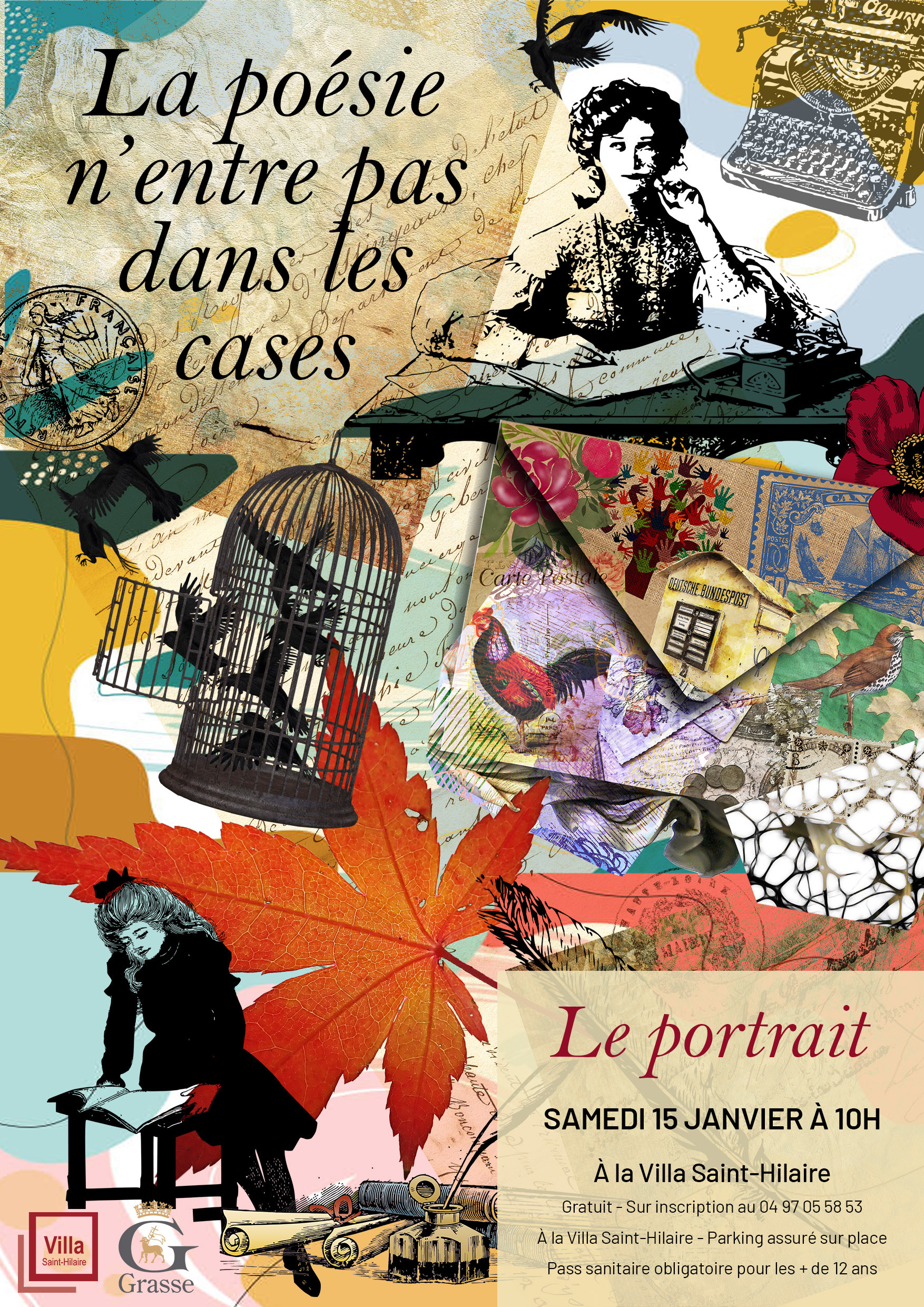 Affiche à vos plumes la poésie ne rentre pas dans les cases
