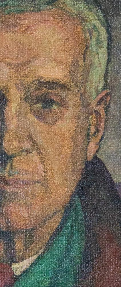 Portrait-de-Karl-Adalric-Hogman-detail-Andree-Karpeles-huile-sur-toil