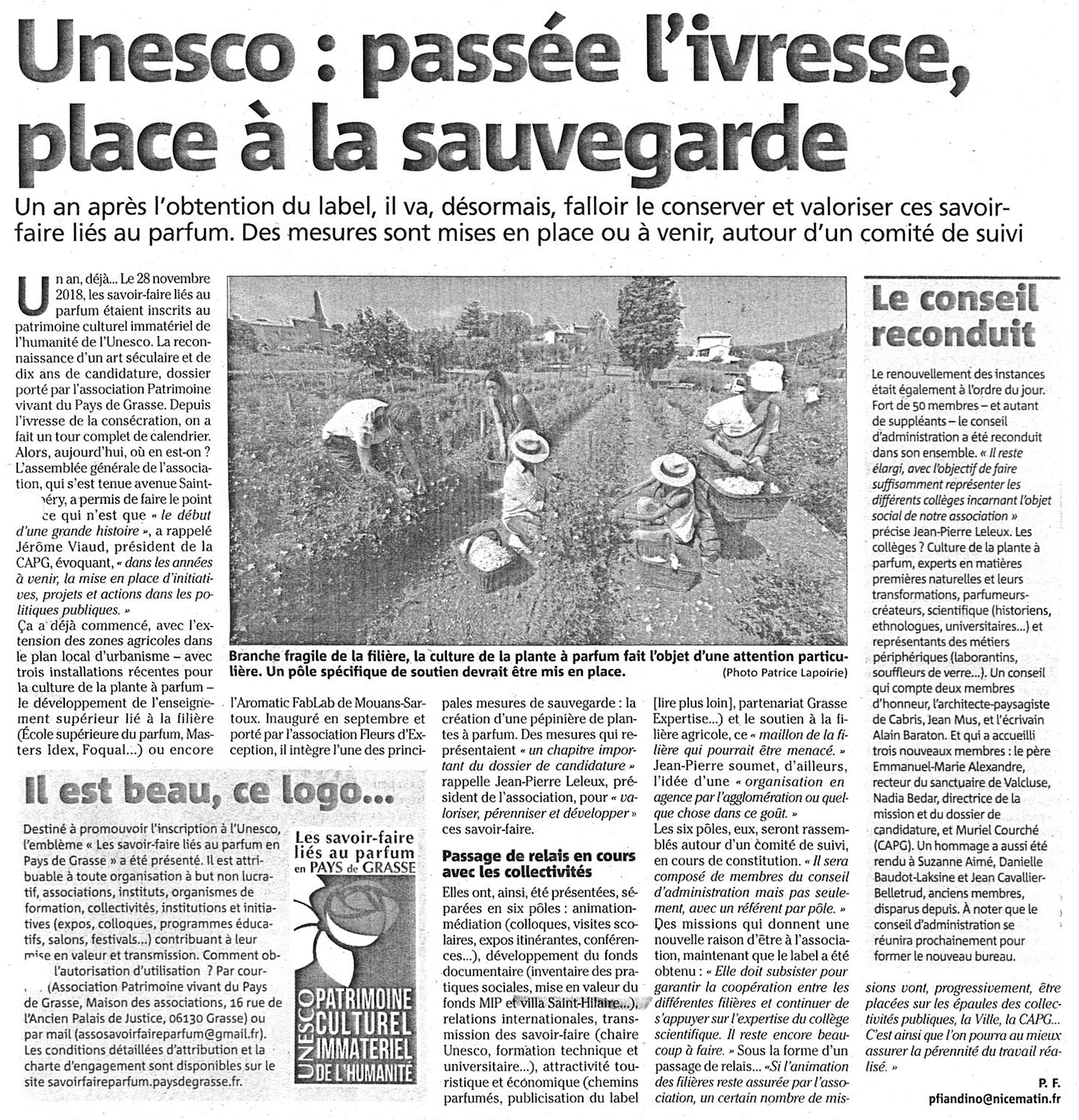 Nice matin 13.07.2020 Ateliers de lété